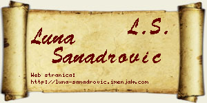 Luna Sanadrović vizit kartica